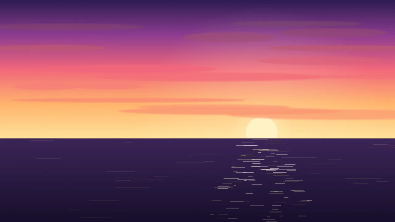 Fond d'écran coucher de soleil sur la mer